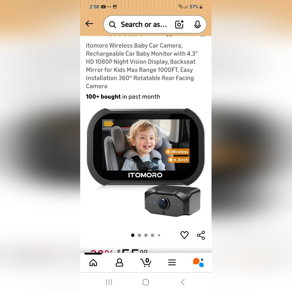 Itomoro Wireless Baby Car Camera